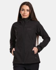 Damska kurtka softshell Kilpi RAVIA-W. Czarne kurtki damskie Kilpi, na jesień, bez wzorów, z materiału, bez kaptura. Za 370.41 zł.