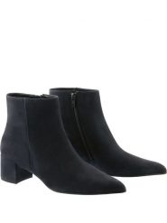 Högl Skórzane botki "Beatrice" w kolorze granatowym rozmiar: 38,5. Niebieskie botki damskie Högl, eleganckie, bez obcasa, bez zapięcia. Za 459.04 zł.