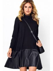 Makadamia Sukienka w kolorze czarnym rozmiar: L/XL. Czarne sukienki damskie Makadamia, bez wzorów, ze skóry, bez ramiączek. Za 130.50 zł.