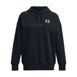 Damska bluza z kapturem Under Armour Essential Flc OS. Białe bluzy damskie Under Armour, bez wzorów, z dzianiny, z kapturem. Za 351.99 zł.