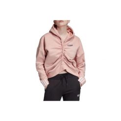 Adidas Ruched Hoodie, damska bluza. Czerwone bluzy damskie Adidas, na zimę, xs, bez wzorów, z bawełny, bez kaptura. Za 230.10 zł.