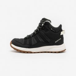Buty turystyczne damskie Quechua NH500 Mid wodoodporne. Brązowe obuwie sportowe damskie QUECHUA, na zimę, bez zapięcia, trekkingowe. Za 229.99 zł.