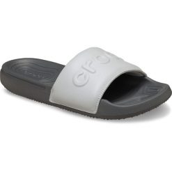 Klapki Dla Dorosłych Crocs All Day Slide. Czarne klapki damskie Crocs, bez wzorów, z materiału, bez obcasa, bez zapięcia. Za 139.99 zł.