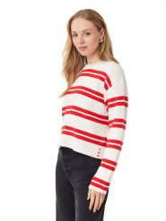Scotch & Soda Sweter w kolorze biało-czerwonym rozmiar: M. Białe swetry klasyczne damskie Scotch & Soda, m, bez kołnierzyka. Za 165.99 zł.