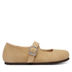 Baleriny Birkenstock. Brązowe balerinki damskie Birkenstock, bez wzorów. Za 599.99 zł.