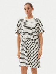 Max Mara Sukienka codzienna 2515621012650 Granatowy Regular Fit. Niebieskie sukienki damskie Max Mara, bez wzorów, z bawełny, bez ramiączek. Za 789.99 zł.