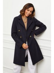 L'armoire de Suzette Płaszcz w kolorze granatowym rozmiar: 38. Niebieskie płaszcze damskie L'armoire de Suzette, l, bez wzorów, z tkaniny, bez kaptura. Za 130.99 zł.
