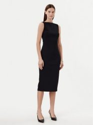 Calvin Klein Sukienka codzienna K20K208140 Czarny Slim Fit. Czarne sukienki damskie Calvin Klein, bez wzorów, z syntetyku, wizytowe, bez ramiączek. Za 449.99 zł.