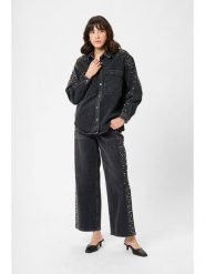 Kaffe Koszula dżinsowa w kolorze antracytowym rozmiar: 38. Czarne koszule damskie Kaffe, bez wzorów, bez kołnierzyka, bez ramiączek. Za 208.99 zł.