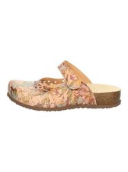 Think! Skórzane klapki "Julia" w kolorze jasnoróżowym ze wzorem rozmiar: 41. Różowe klapki damskie Think!, bez wzorów, bez obcasa, bez zapięcia. Za 126.45 zł.