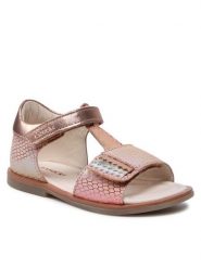 Lasocki Kids Sandały CI12-HAPPY-03 Różowy. Czerwone sandały dziewczęce Lasocki Kids, z nubiku, bez obcasa, bez zapięcia. Za 139.99 zł.