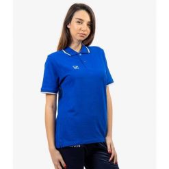 Koszulka polo Givova Royal Blue-biało-niebieski. Białe bluzki damskie Givova, bez wzorów, z bawełny, sportowe, bez kołnierzyka, bez ramiączek. Za 101.61 zł.