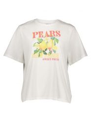 Pieces Koszulka w kolorze białym rozmiar: XL. Białe bluzki damskie Pieces, xl, bez wzorów, z bawełny, bez kołnierzyka, bez ramiączek. Za 55.95 zł.