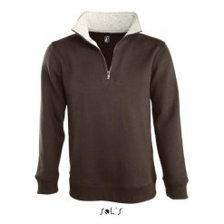 Bluza Sol's Scott. Brązowe bluzy damskie SOL'S, l, bez wzorów, z bawełny, bez kaptura. Za 203.90 zł.