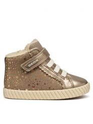 Geox Sneakersy B Mirroless B5669A 0AUAJ C5005 S Brązowy. Brązowe buty sportowe dziewczęce Geox, bez wzorów, ze skóry, bez zapięcia. Za 169.99 zł.