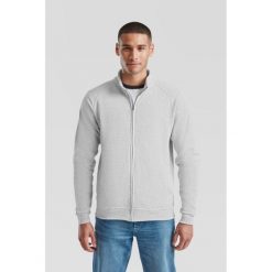 Klasyczna bluza dresowa Fruit Of The Loom z zamkiem, Grijs Claro Jaspeado. Białe bluzy damskie Fruit of the Loom, s, bez wzorów, z bawełny, bez kaptura. Za 165.99 zł.