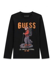 Guess Bluzka L6BI11 K5732 Czarny Regular Fit. Czarne t-shirty i koszulki chłopięce Guess, z aplikacjami, z bawełny, bez kołnierzyka, bez ramiączek. Za 114.99 zł.