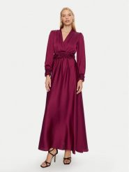Rinascimento Sukienka wieczorowa CFC0120276003 Bordowy Regular Fit. Czerwone sukienki damskie Rinascimento, bez wzorów, z syntetyku, wizytowe, bez ramiączek. Za 539.99 zł.