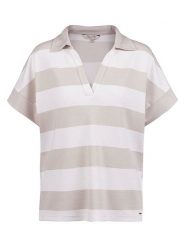 Herrlicher Koszulka polo "Venetia" w kolorze beżowym rozmiar: XL. Brązowe bluzki damskie Herrlicher, xl, bez wzorów, z wiskozy, bez kołnierzyka, bez ramiączek. Za 154.95 zł.