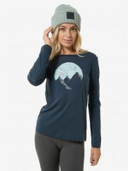 Super.natural Koszulka funkcyjna "Gondola" w kolorze granatowym rozmiar: S. Niebieskie koszulki damskie super.natural, s, bez wzorów, z wełny, bez kołnierzyka, bez ramiączek. Za 208.99 zł.