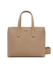 Calvin Klein Torebka Ck Must Small Tote_Mono K60K613023 Brązowy. Brązowe torebki klasyczne damskie Calvin Klein, ze skóry, bez dodatków. Za 329.99 zł.