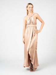 Pinko Sukienka "Groenlandia" | 100096 V0A3 | Kobieta | Cielisty. Sukienki damskie Pinko, bez wzorów, z poliesteru, eleganckie, bez ramiączek. W wyprzedaży za 499.00 zł.