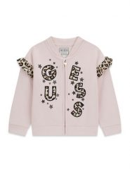 Guess Bluza K6BQ03 K5895 Różowy jasny Regular Fit. Czerwone bluzy dziewczęce Guess, z aplikacjami, z bawełny, bez ramiączek, bez kaptura. Za 194.99 zł.