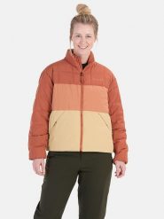 Marmot Kurtka puchowa "Ares" w kolorze czerwono-pomarańczowo-żółtym rozmiar: XL. Czerwone kurtki damskie Marmot, xl, bez wzorów, z puchu, bez kaptura. Za 439.24 zł.