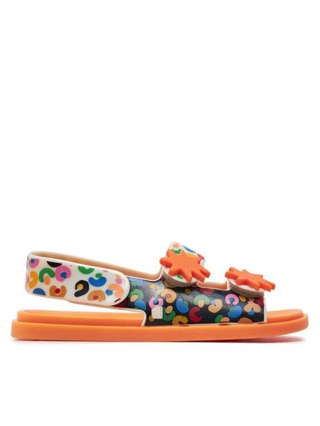 Melissa Sandały Mini Melissa Estrelar + Fabula Inf 35720 Pomarańczowy. Brązowe sandały dziewczęce Melissa, z tworzywa sztucznego, bez obcasa, bez zapięcia. Za 349.99 zł.