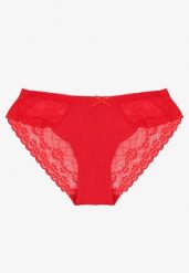 Czerwone Bawełniane Majtki Figi z Koronką Xalmoi. Czerwone figi Born2be, bez wzorów, z bawełny. Za 4.99 zł.