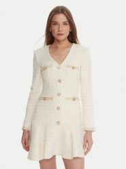Marciano Guess Sukienka koktajlowa 5BGK36 7394A Écru Regular Fit. Sukienki damskie Marciano Guess, z aplikacjami, z syntetyku, wizytowe, bez ramiączek. Za 1,219.00 zł.