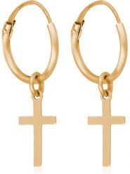 OR ÉCLAT Złote kolczyki-kreole "Croix dorée" rozmiar: onesize. Żółte kolczyki damskie Or Éclat, złote. Za 286.45 zł.