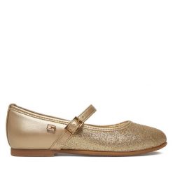 Baleriny Tommy Hilfiger. Żółte baleriny dziewczęce Tommy Hilfiger, bez wzorów, bez obcasa, bez zapięcia. Za 349.99 zł.