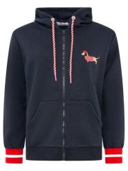 Zwillingsherz Bluza "Très Bien" w kolorze granatowym rozmiar: XXL. Niebieskie bluzy damskie Zwillingsherz, s, bez wzorów, bez kaptura. Za 244.95 zł.