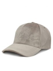 Guess Czapka z daszkiem V4BZ04 K0232 Szary. Szare czapki z daszkiem damskie Guess, z aplikacjami, z materiału. Za 129.99 zł.