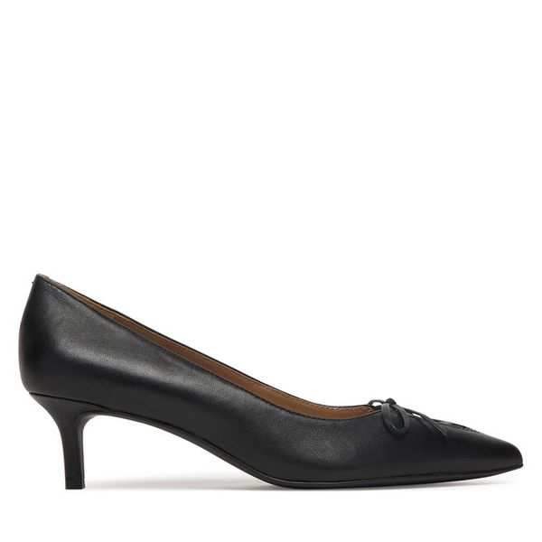 Szpilki LAUREN RALPH LAUREN. Czarne szpilki damskie Lauren Ralph Lauren, bez wzorów, bez obcasa, na szpilce, bez zapięcia. Za 513.99 zł.