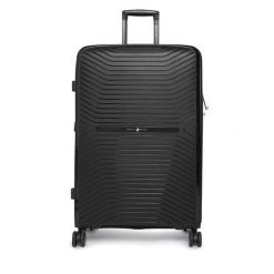 Walizka duża Beverly Hills Polo Club. Czarne walizki Beverly Hills Polo Club, bez wzorów, duże. Za 399.99 zł.