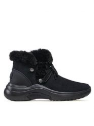 Skechers Botki On-The-Go Midtown 144271/BBK Czarny. Czarne botki damskie Skechers, ze skóry, bez obcasa, na płaskiej podeszwie, bez zapięcia. Za 379.99 zł.
