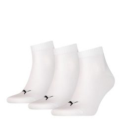 Puma Skarpety Quarter Plain 3-Pack 93858909. Białe skarpetki damskie Puma, bez wzorów, z bawełny. Za 39.00 zł.