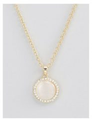 U.S. Polo Assn. Pozłacany naszyjnik z zawieszką - dł. 40 cm rozmiar: onesize. Białe naszyjniki damskie U.S. Polo Assn., z kryształem, pozłacane. Za 73.99 zł.