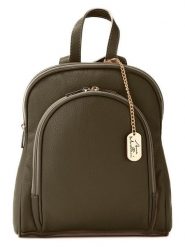 Anna Morellini Skórzany plecak "Breta" w kolorze khaki - 24 x 12 x 30 cm rozmiar: onesize. Brązowe plecaki Anna Morellini, bez wzorów, z materiału. Za 295.99 zł.