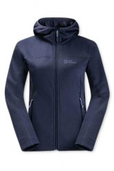 Bluza turystyczna damska Jack Wolfskin Hirschberg. Niebieskie bluzy damskie Jack Wolfskin, l, bez wzorów, z materiału, z kapturem. Za 343.49 zł.