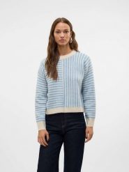 Vero Moda Sweter w kolorze błękitnym rozmiar: L. Niebieskie swetry klasyczne damskie Vero Moda, l, bez kołnierzyka. Za 94.45 zł.