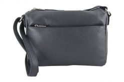 Listonoszka skórzana BARBERINI'S c. szara 519-28. Szare shopper bag Barberinis, bez wzorów, ze skóry, przez ramię, bez dodatków. Za 219.99 zł.