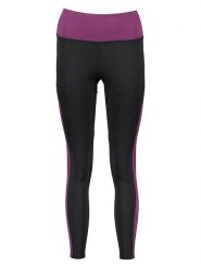 Asics Legginsy funkcyjne w kolorze fioletowo-czarnym rozmiar: S. Czarne legginsy sportowe damskie Asics, s, bez wzorów, z materiału, outdoorowe. Za 96.60 zł.