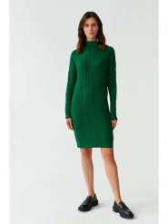 TATUUM Sukienka dzianinowa w kolorze zielonym rozmiar: L. Zielone sukienki damskie TATUUM, bez wzorów, z dzianiny, bez ramiączek. Za 118.01 zł.