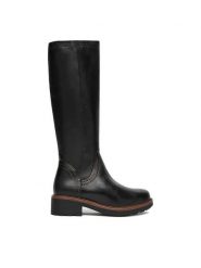 Lasocki Kozaki CEO-RST-5658-05 Czarny. Czarne kozaki damskie Lasocki, ze skóry, bez obcasa, na płaskiej podeszwie, bez zapięcia. Za 399.99 zł.
