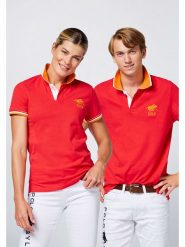 Polo Sylt Koszulka polo w kolorze czerwonym rozmiar: L. Czerwone bluzki damskie Polo Sylt, l, bez wzorów, bez kołnierzyka, bez ramiączek. Za 105.38 zł.