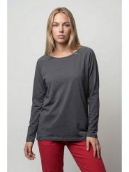 Alife and kickin Koszulka "Gaia" w kolorze antracytowym rozmiar: XS. Czarne bluzki damskie Alife and Kickin, xs, bez wzorów, z bawełny, bez kołnierzyka, bez ramiączek. Za 60.99 zł.