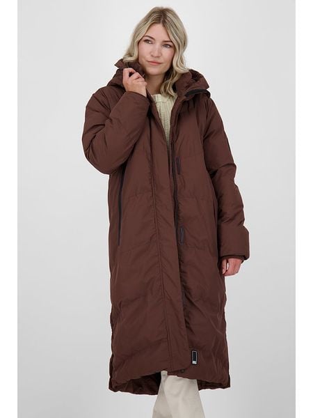 Alife and kickin Płaszcz zimowy "Juna" w kolorze ciemnobrązowym rozmiar: XS. Brązowe płaszcze damskie Alife and Kickin, na zimę, xs, bez wzorów, z puchu, bez kaptura. Za 253.54 zł.